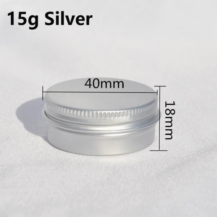 12 Pots En Aluminium Argenté 30 Ml Avec Couvercles à Vis - Récipients Vides Pour Cosmétiques, Crèmes, Voyages - 11