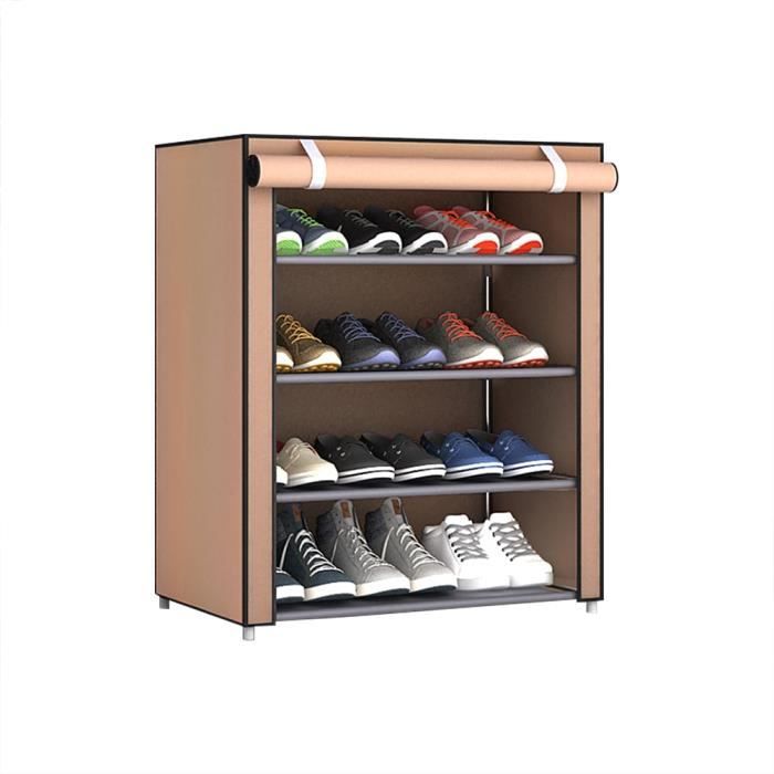 Meuble à chaussures,Armoire à chaussures vertical en tissu nontissé
