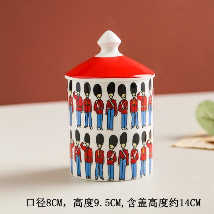 POT A EPICES,1200ml--Pot De Rangement En Métal En Verre, Tête De Cerf