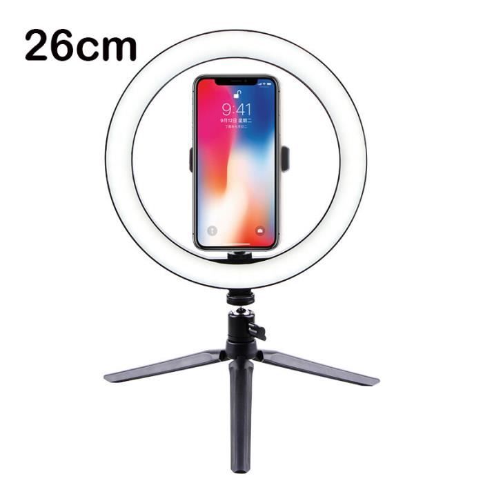Kit Anneau Lumineux LED 12" / 24W Avec Trépied - Pour Streaming, Maquillage, NEUF