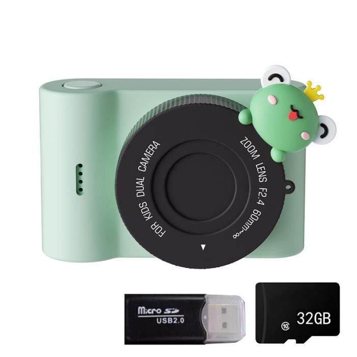 Appareil photo Compact,Appareil Photo imprimé thermique polaroid pour  enfant,instantané,Photo numérique,jouet pour - Frog 32G[A5]