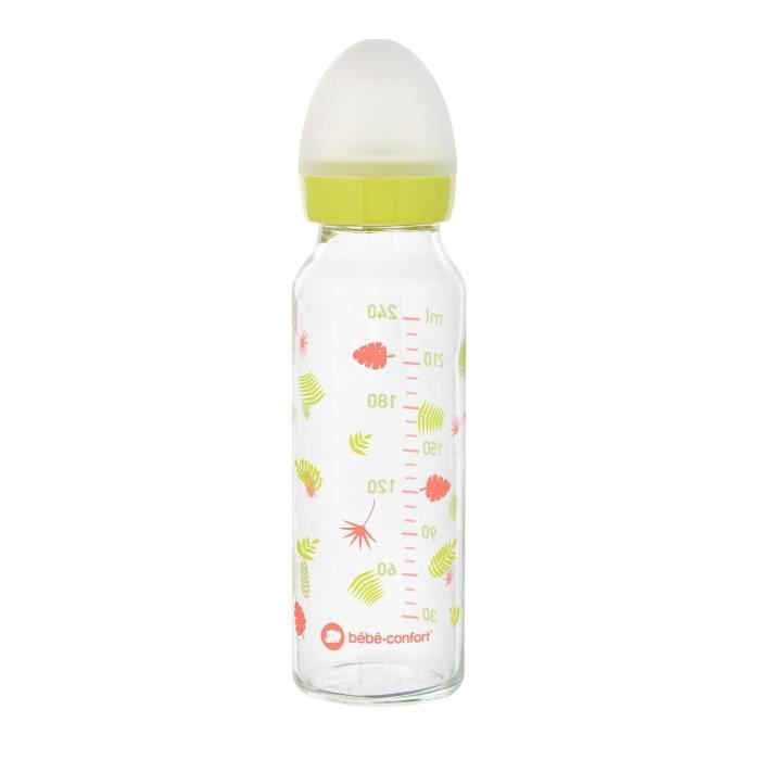 Bebe Confort Biberon Col Etroit Verre 240ml Silicone T1 3 Vitesses Jungle Vibes Cdiscount Puericulture Eveil Bebe