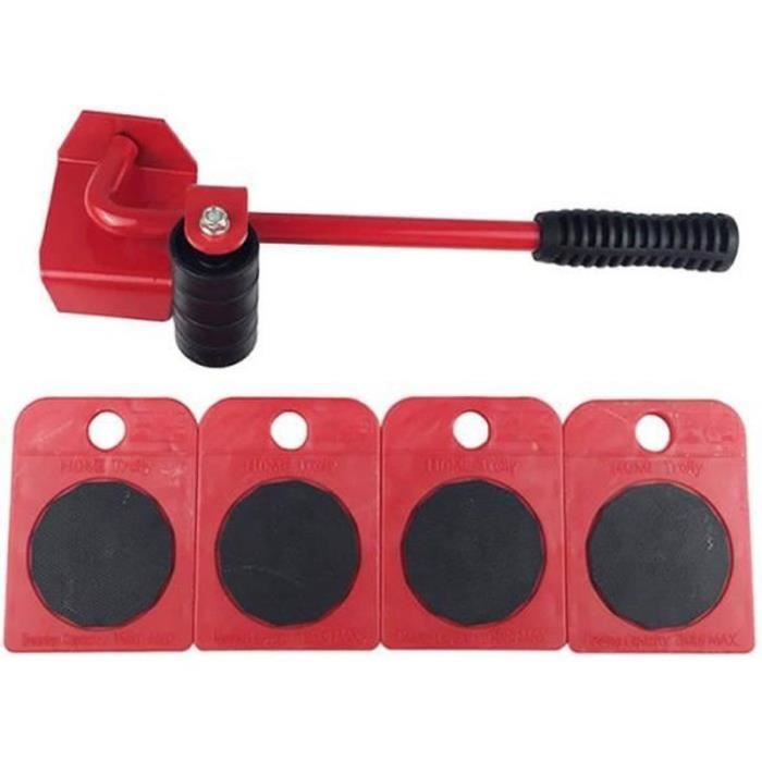Chariot De Déménagement Plat à 4 Roues - 40,6 Cm, Capacité 227 Kg - Design Emboîtable, Léger (1,3 Kg) - Avec Sangle élastique