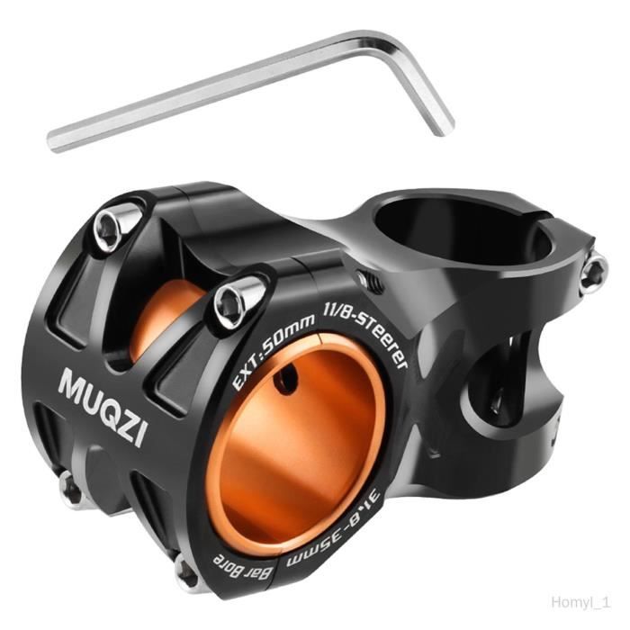 Potence De Guidon Vélo En Alliage Aluminium - Diamètre 25,4 Mm / 28,6 Mm - Longueur 45 Mm - Avec Clé Hexagonale