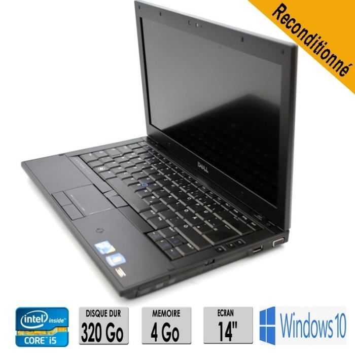 Top achat PC Portable Dell Pc Portable 14" Latitude E4310 - Core i5 - Ram 4 Gigas - Stockage 320 Gigas - Windows 10 Pro pas cher