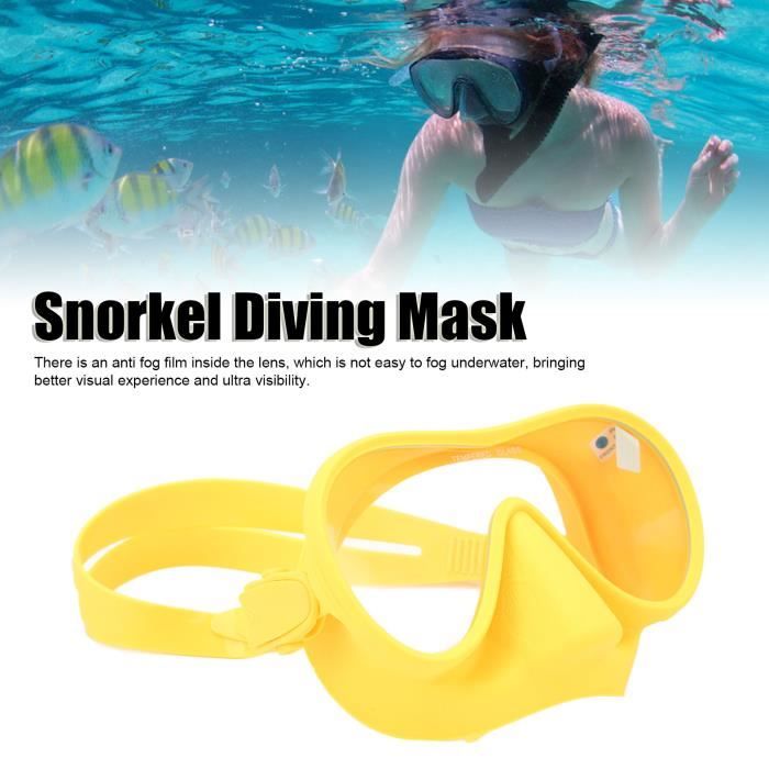 Masque De Plongée Intégral 180° Anti-buée – Verre Trempé HD – Silicone étanche – Support Caméra – Pour Enfants