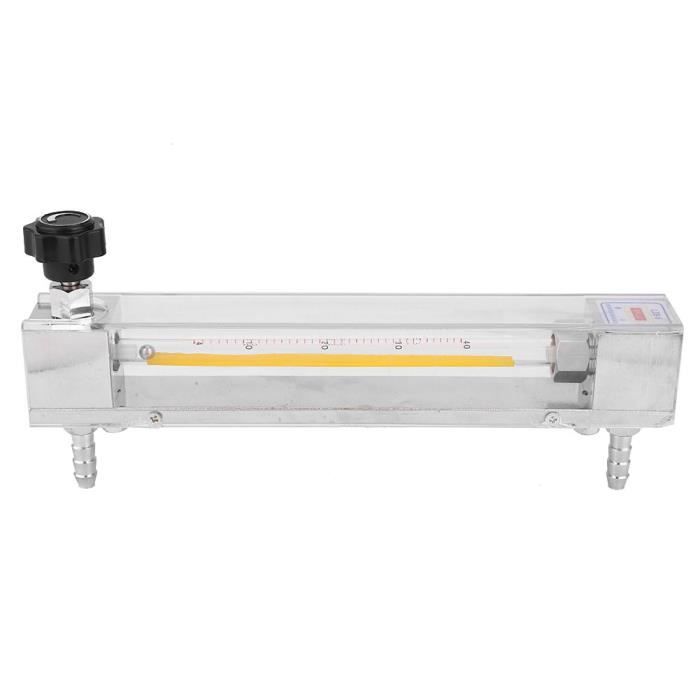 Débitmètre Médical LZB-6M Débitmètre Oxygène 0.1-1.5LPM - Avec Vanne Régulation - Connexion 8mm Débitmètre Gaz Médical Transparent