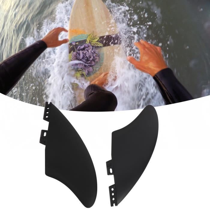 Lot De 2 Ailerons Centraux Pour Planche De Surf/paddle - Nylon Renforcé - Universel Amovible - Taille Approx. 21.5x18 Cm - Pour Longboard, SUP Gonflable