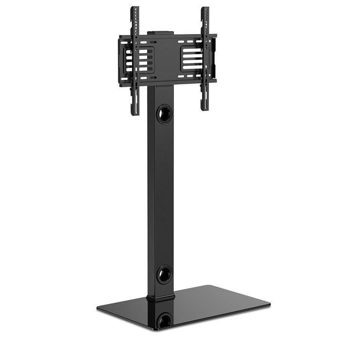 FITUEYES Meuble TV avec Support Pied Télé Pivotant Cantilever pour