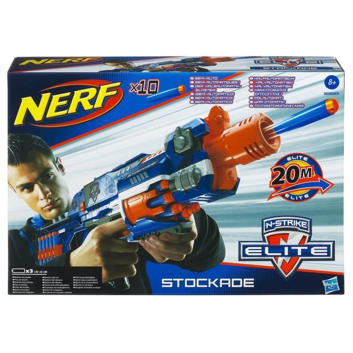 Pistolet Nerf Elite Stockade - NERF - Semi-automatique - 10 fléchettes -  Garçon - A partir de 8 ans - Cdiscount Jeux - Jouets