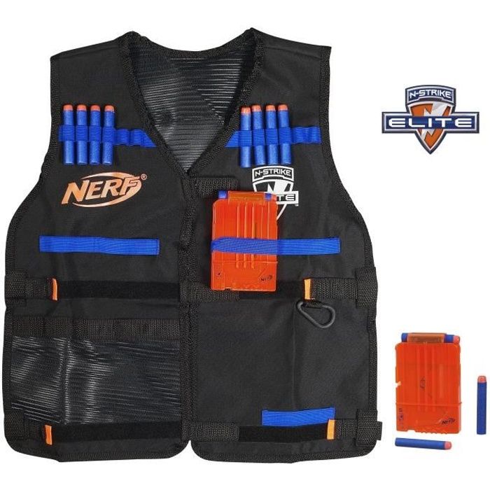 HASBRO - NERF ELITE - Tactical Vest - Accessoires de pistolet à fléchettes  - Noir - Cdiscount Jeux - Jouets