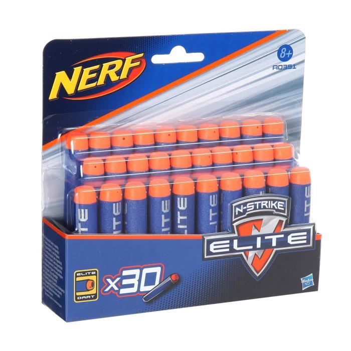 Nerf Recharges fléchettes X30 A03511480 Elite Jeu de Plein Air 