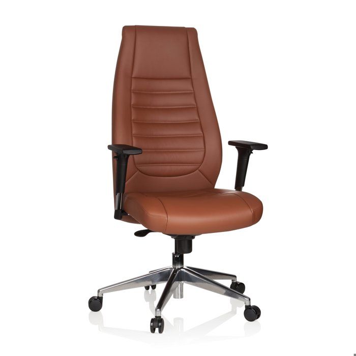 Chaise de bureau / fauteuil de bureau VITORO cuir synthétique marron hjh OFFICE Chaise de bureau / fauteuil de bureau VITORO cuir synthétique marron hjh OFFICE