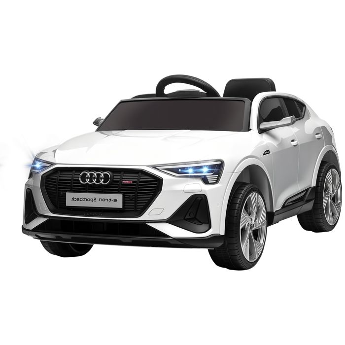 Voiture électrique Audi Q8 e-tron Sportback pour enfants 12V avec télécommande, phares et musique - 3-4 ans