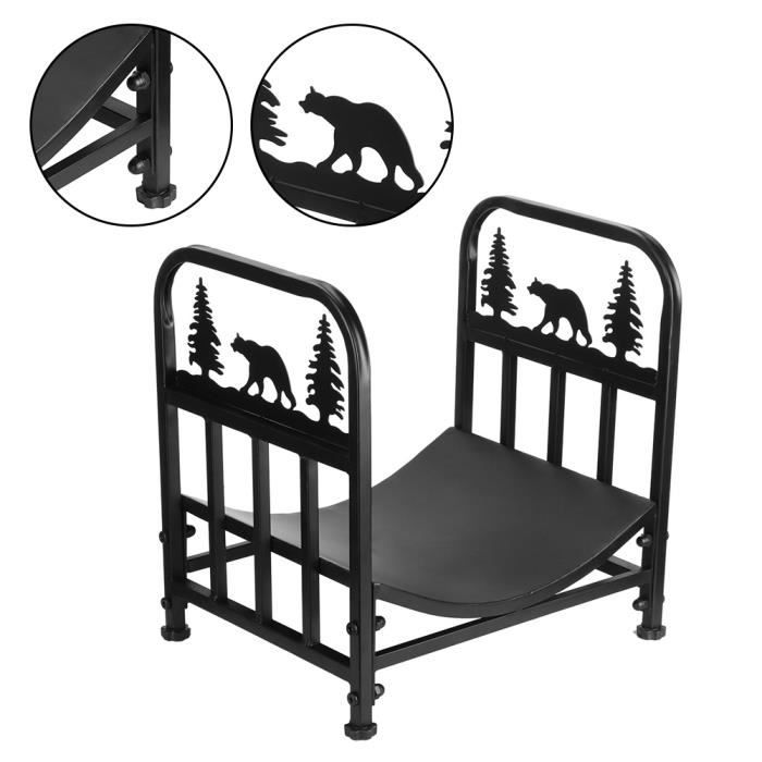Support rustique pour bois de cheminée pour intérieur ou Support rustique pour bois de cheminée pour intérieur ou