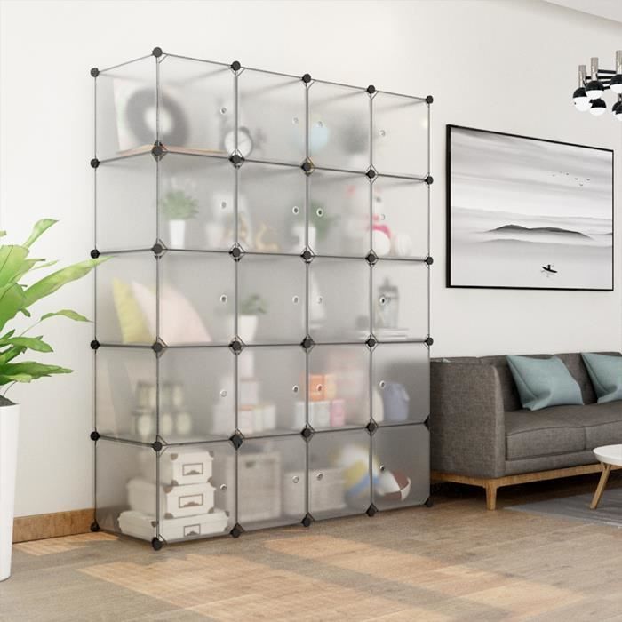 MAYMA Armoire Penderie Modulable, Armoire Chambre Portable, Étagère de Rangement avec Portes, Penderies Repliables en Plastique, Meuble de Rangement Cube DIY (110 * 145 * 37cm/Bleu MAYMA Armoire Penderie Modulable, Armoire Chambre Portable, Étagère de Rangement avec Portes, Penderies Repliables en Plastique, Meuble de Rangement Cube DIY (110 * 145 * 37cm/Bleu