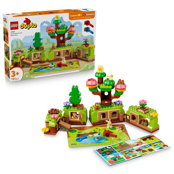 LEGO DUPLO 10480 Découverte de la Forêt avec des Animaux Sauvages - Jeu Éducatif dès 3 ans