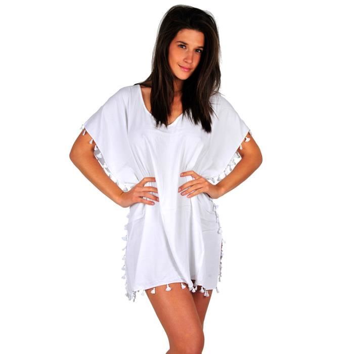 tunique blanche plage
