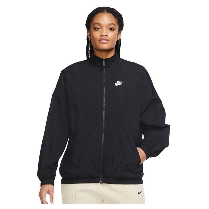 Nike Essential WR Wooven Veste Femme, Black-Black-White, L