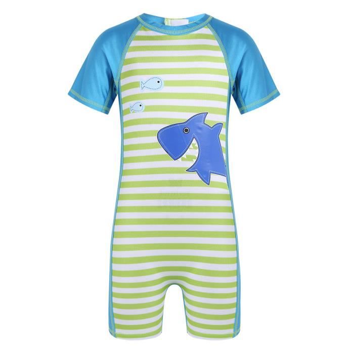 Bebe Maillot De Bain Garcon Enfant 1 Piece Imprime Requin Rayure 3 Mois 3 Ans Bleu Bleu Cdiscount Pret A Porter