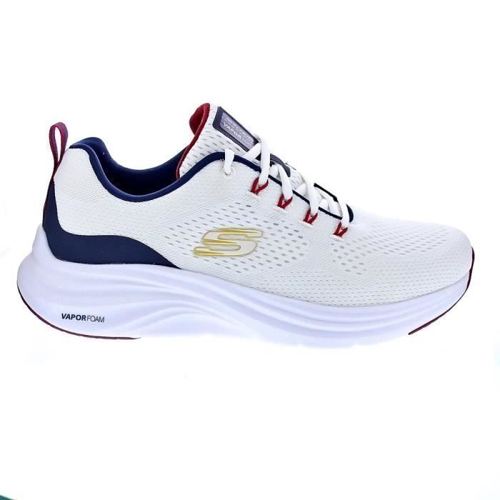 Skechers Skechers Vapor Foam homme — baskets basses blanches à lacets dessus synthétique talon plat