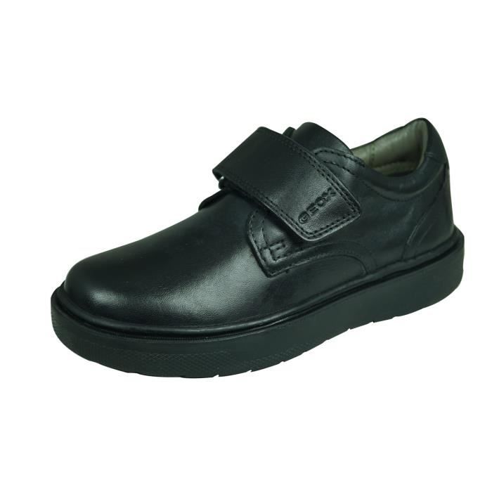 Chaussures d'école Geox J Riddock B G en cuir pour garçon noir