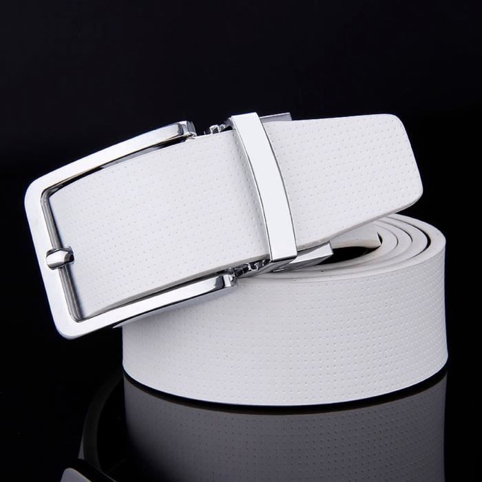 Montmart - Ceinture Homme En Cuir Refendu Avec Boucle Automatique Rectangulaire
