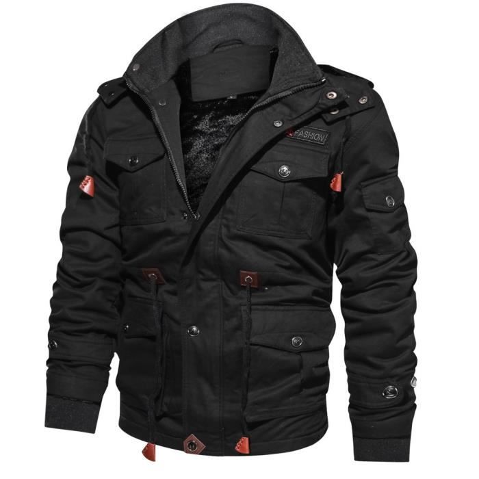 Veste Militaire Homme En Coton - Veste Légère Décontractée, Coupe-vent, Multi-poches - Idéale Outdoor