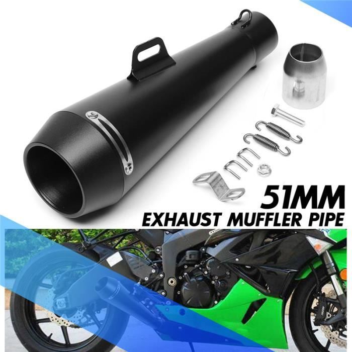 Silencieux Universel D'échappement Pour Moto/quad - Diamètre 51 Mm - En Acier - Neuf