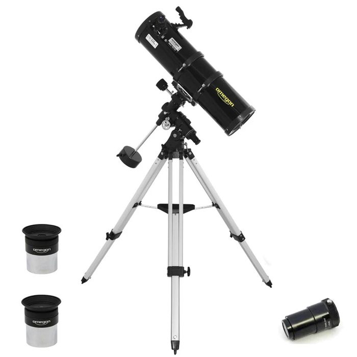 Lunette Astronomique Télescope Omegon 750-150 + Monture Equatoriale Type D + Visée Polaire + Oculaires + Barlow