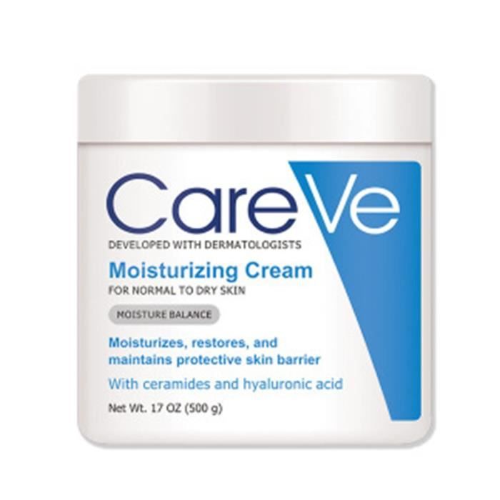 VE crème hydratante non comédogène sans parfum sans huile hypoallergénique douce formule non
