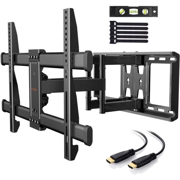 Support TV Mural Inclinable Et Pivotant - Pour Écrans 32 à 65 Pouces Jusqu'à 40kg - VESA 400x400mm