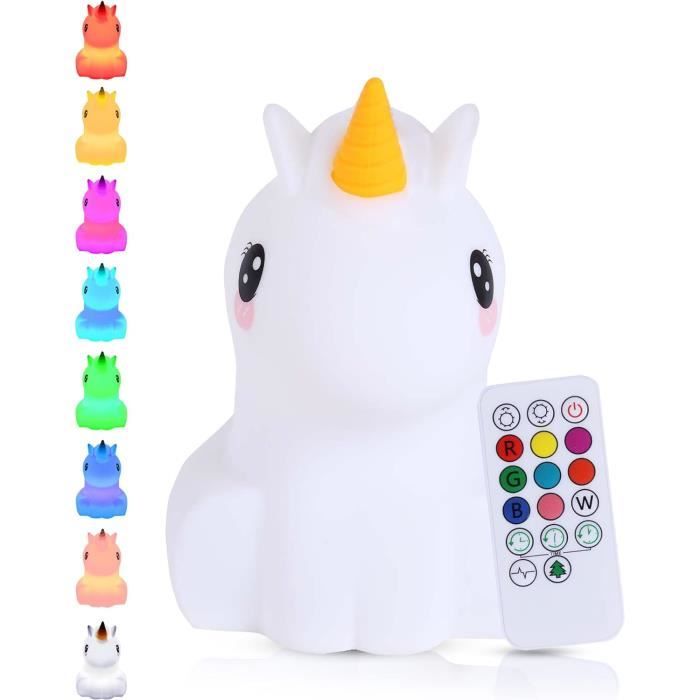 Jouets licorne pour filles - Kit de terrarium licorne pour enfants - Veilleuse LED rechargeable