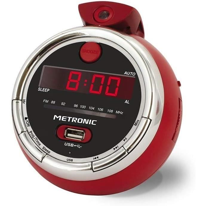 Réveil Avec Fonction De Projection Et De Chargement USB | Leroy Merlin