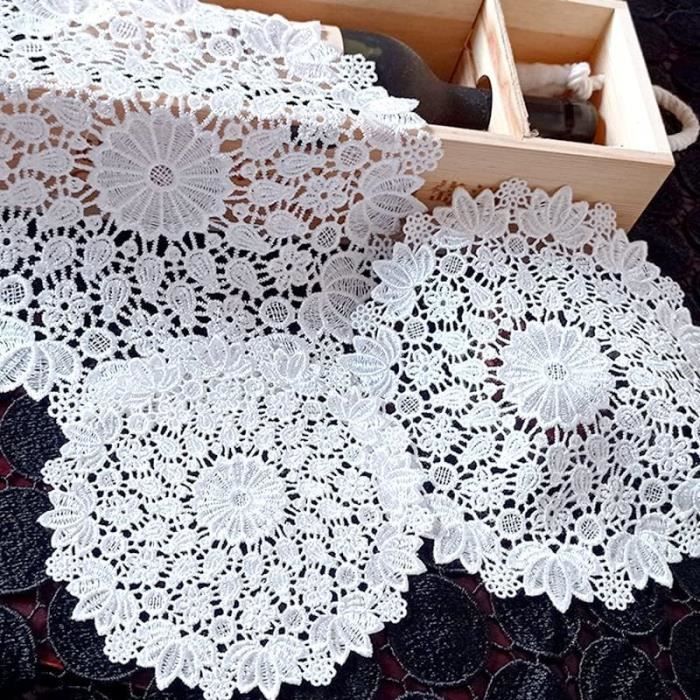 Lot De 35 Chemins De Table Espresso Collection - Blanc - 100% Coton - Neufs