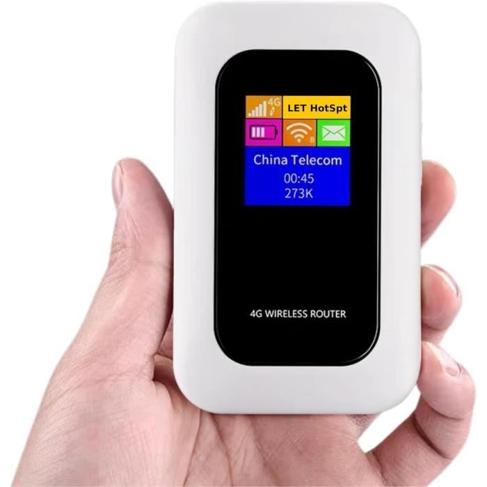 Routeur 5G WiFi Portable Asixxsix - Hotspot Avec Emplacement Carte SIM - Neuf
