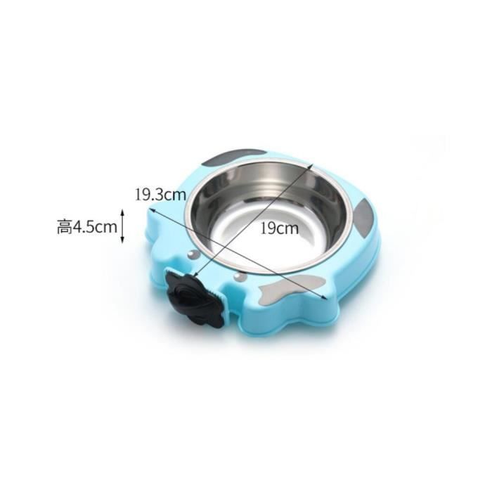 Dessin Animé Vache Chien Chien Bol Pendaison Alimentaire Bowl Pet Hanging Bowl Bleu Pour Votre Animal De Compa