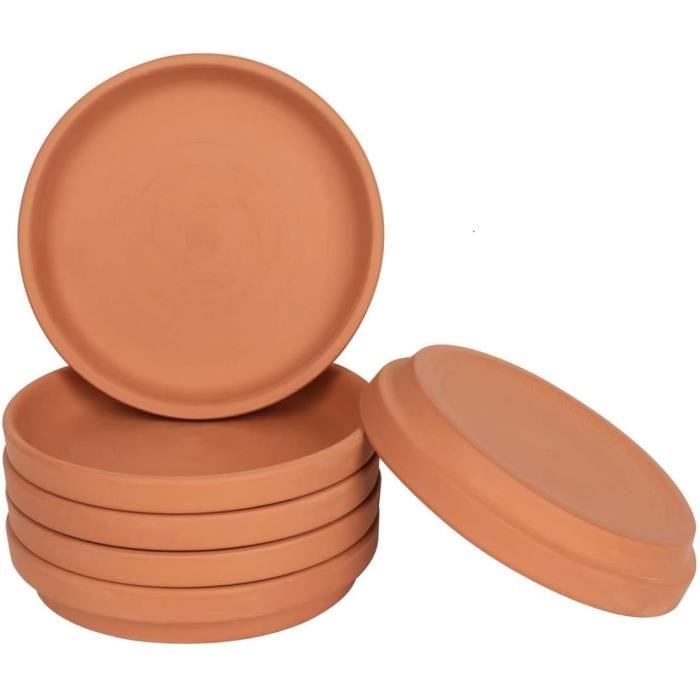 BESTonZON 4pièces Soucoupes Pour Pots De Fleurs Et Plantes Extérieur Plateaux Épais Pour Collecter Eau Excès