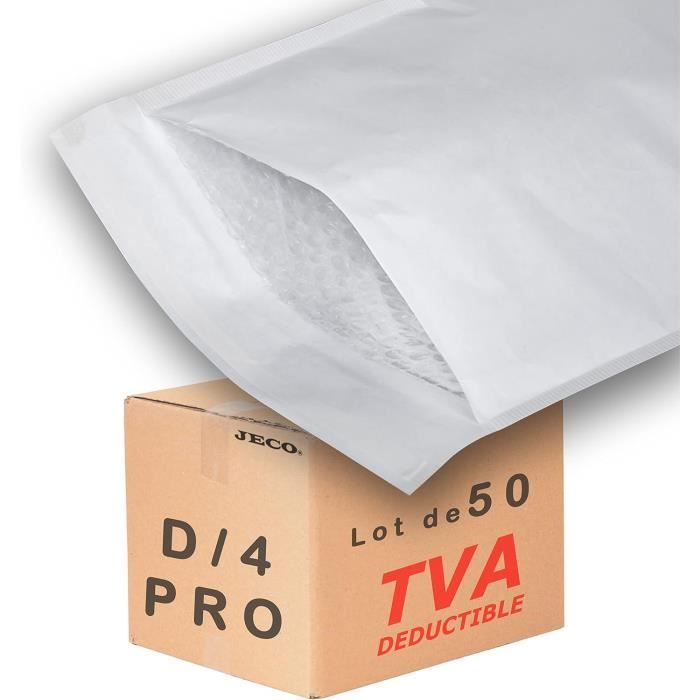 Enveloppes à Bulles Lot De 50 - Taille L (400x470 Mm), Protection Renforcée Pour Envois