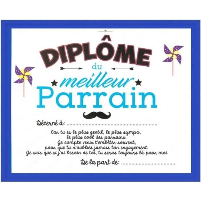 Cadre Diplome Du Meilleur Parrain Cdiscount Jeux Jouets Cadre Diplome Du Meilleur Parrain Cdiscount Jeux Jouets