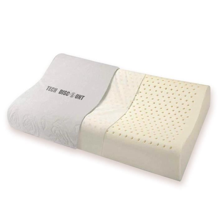 Oreiller - TD® - Latex Naturel - Antibactérien - Anti-acar