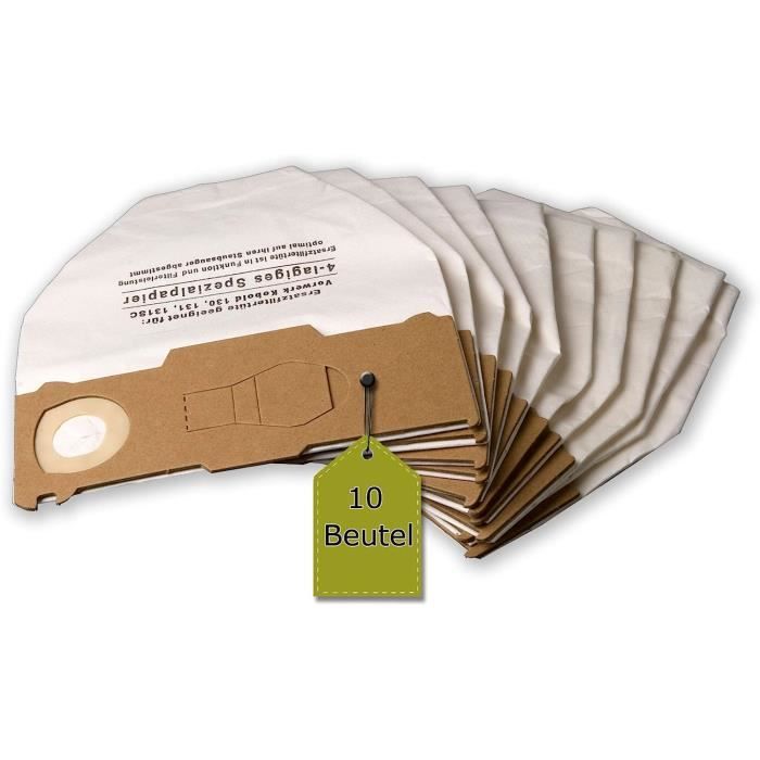 Sac à dos aspirateur TRAHOO 10 sacs W 34M compatibles Cleanfix Rs 05, Columbus Rs 27 et