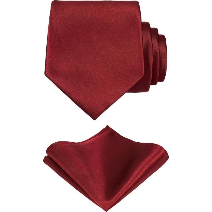 Lot De 6 Cravates élastiques Pré-nouées Pour Enfants - Noir Et Rouge Vin - Tour De Cou Ajustable - Pour école Et Occasions Spéciales