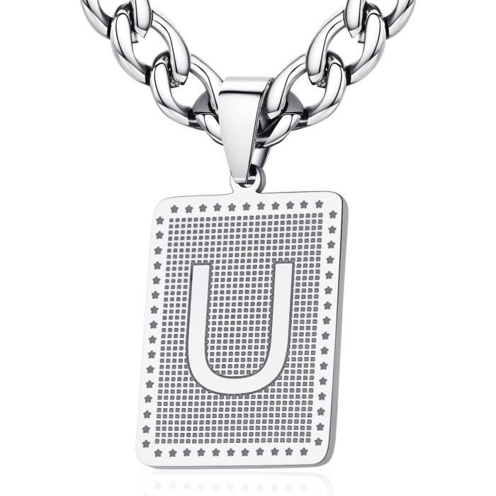 Collier Pendentif Initiale En Acier Inoxydable - Lettre De A à Z, Chaîne Minimaliste - Doré, Pour Femme Ou Fille