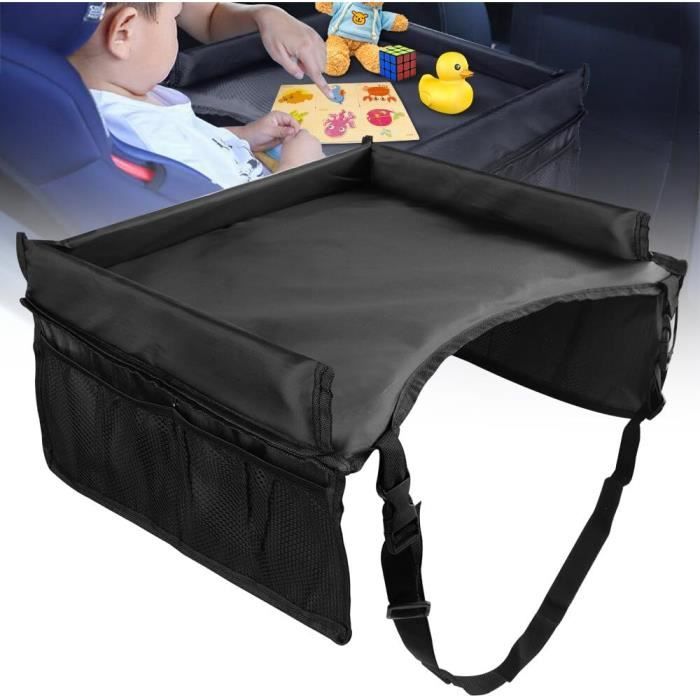 Protection Siège Auto Enfant Avec Plateau Pliable – 42x61 Cm – 6 Poches De Rangement – Imperméable Et Lavable - 9