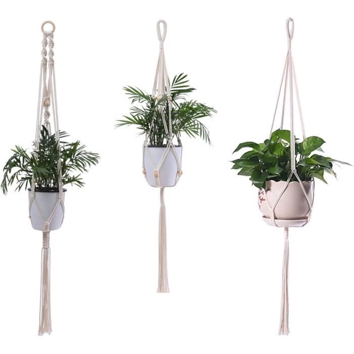 Suspension Plante, Macramé Pot Suspendu, Cintres De Pl…