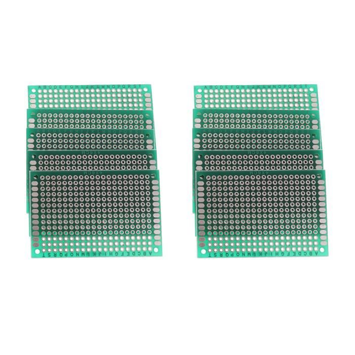 Lot De 10 Cartes PCB Universelles 2cm X 8cm Double Faces - Prototypage Électronique Soudure Facile Pour DIY