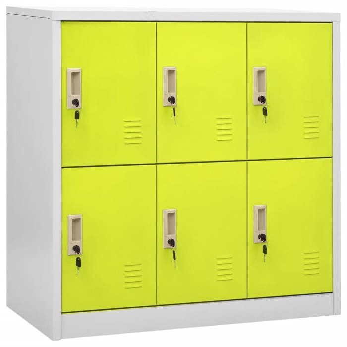 vidaXL Armoire à casiers Gris clair et vert 90x45x925 cm Acier 336439