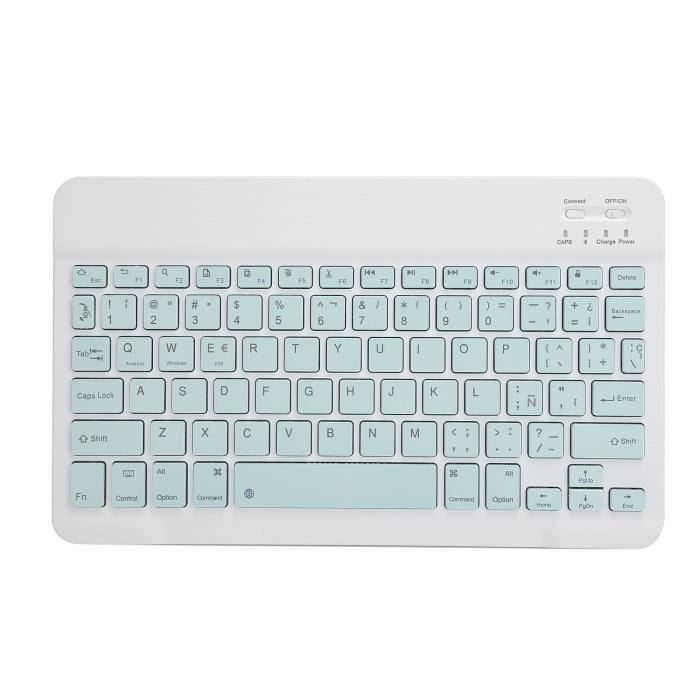 VINGVO Clavier Bluetooth sans fil Clavier sans fil Bluetooth Keycaps Machine à écrire Compatible avec lappareil universel 10