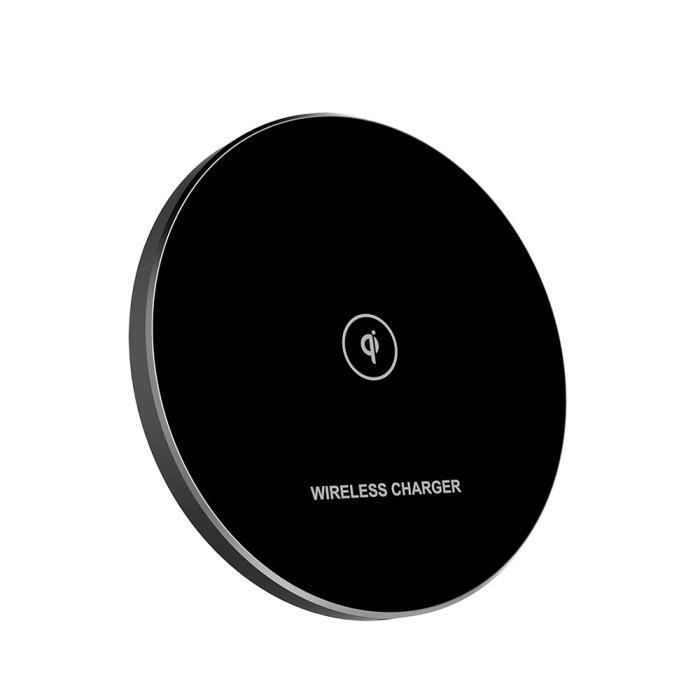 WEChargeur à induction universel 5W Noir - Charge rapide 7.5W pour Apple et 10W pour Samsung Indicateur de charge - Sans fil